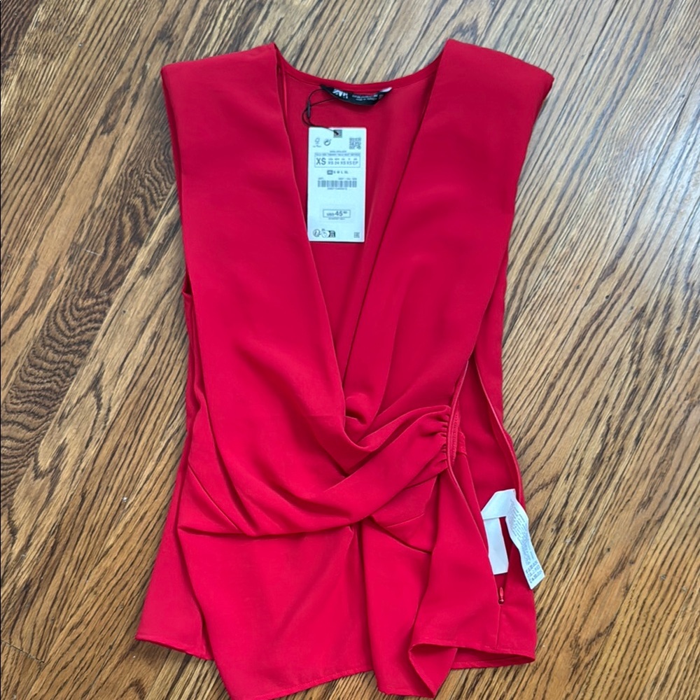 Sexy Red Sleeveless Top - Zara